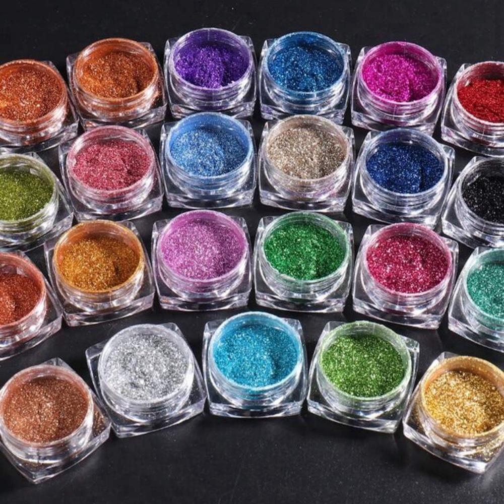 23 Boxes/Set Y2K style Magic Mirror Powder Metal Chrome Mirror Nail Glitter - Picture 2 of 7